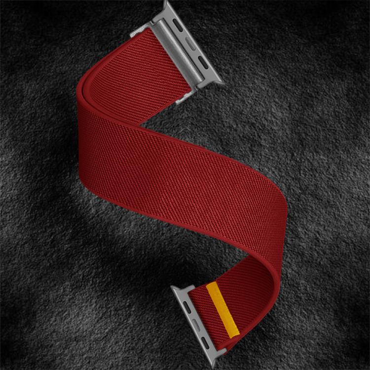 For Apple Watch 46mm / 49mm / 45mm / 44mm Adjustable Single Loop Elastic Nylon Watch Band(Red) - free shipping - PMC TechLife - Order now!