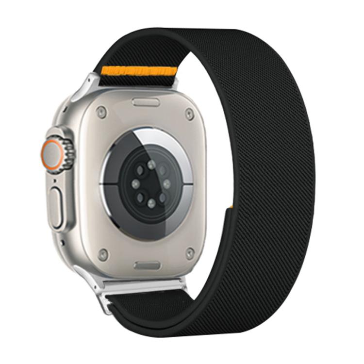 For Apple Watch 46mm / 49mm / 45mm / 44mm Adjustable Single Loop Elastic Nylon Watch Band(Black) - free shipping - PMC TechLife - Order now!