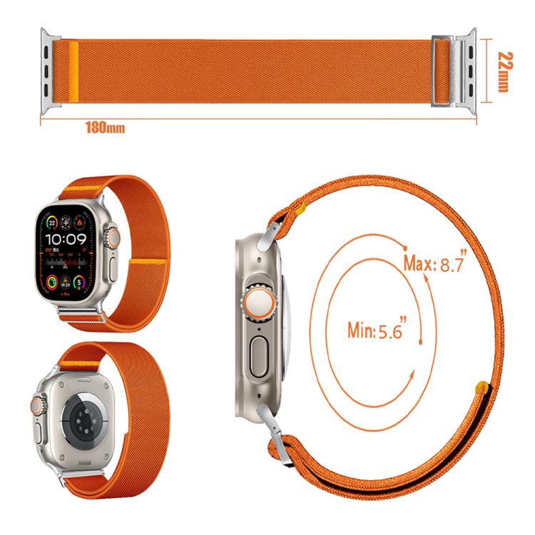 For Apple Watch 46mm / 49mm / 45mm / 44mm Adjustable Single Loop Elastic Nylon Watch Band(Red) - free shipping - PMC TechLife - Order now!