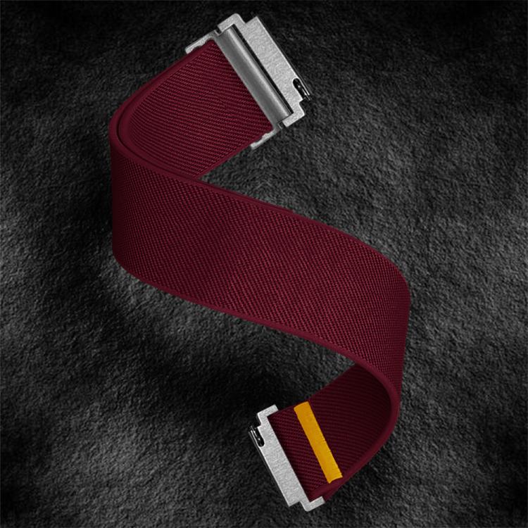 18mm Adjustable Single Loop Elastic Nylon Watch Band(Wine Red) - free shipping - PMC TechLife - Order now!