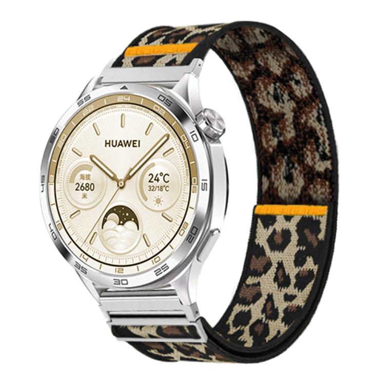 20mm Adjustable Single Loop Elastic Nylon Watch Band(Leopard Print) - free shipping - PMC TechLife - Order now!