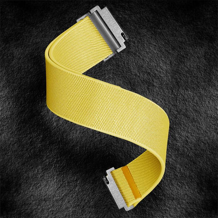 22mm Adjustable Single Loop Elastic Nylon Watch Band(Yellow) - free shipping - PMC TechLife - Order now!