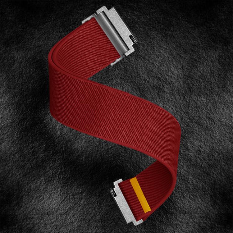 22mm Adjustable Single Loop Elastic Nylon Watch Band(Red) - free shipping - PMC TechLife - Order now!