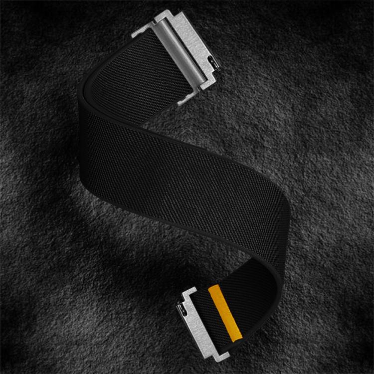 22mm Adjustable Single Loop Elastic Nylon Watch Band(Black) - free shipping - PMC TechLife - Order now!
