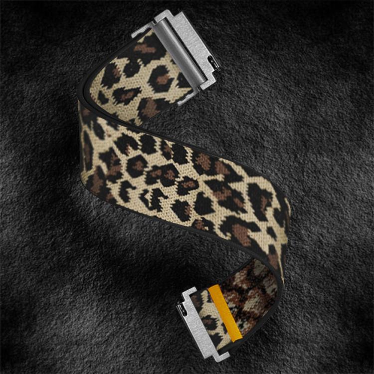 22mm Adjustable Single Loop Elastic Nylon Watch Band(Leopard Print) - free shipping - PMC TechLife - Order now!