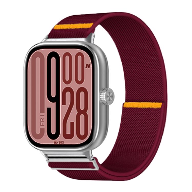For Xiaomi Smart Band 9 Pro / Redmi Watch 5 Adjustable Single Loop Elastic Nylon Watch Band(Wine Red) - free shipping - PMC TechLife - Order now!