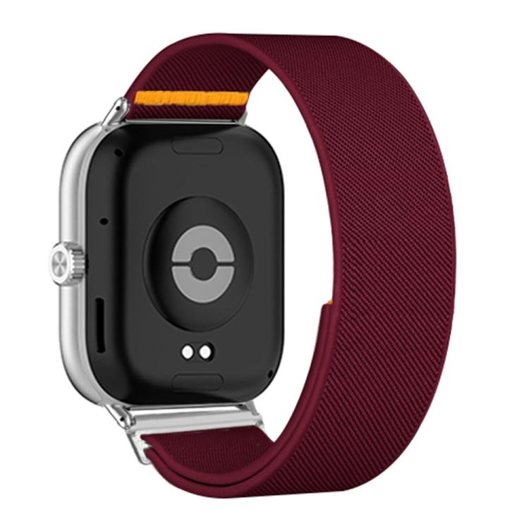 For Xiaomi Smart Band 9 Pro / Redmi Watch 5 Adjustable Single Loop Elastic Nylon Watch Band(Wine Red) - free shipping - PMC TechLife - Order now!