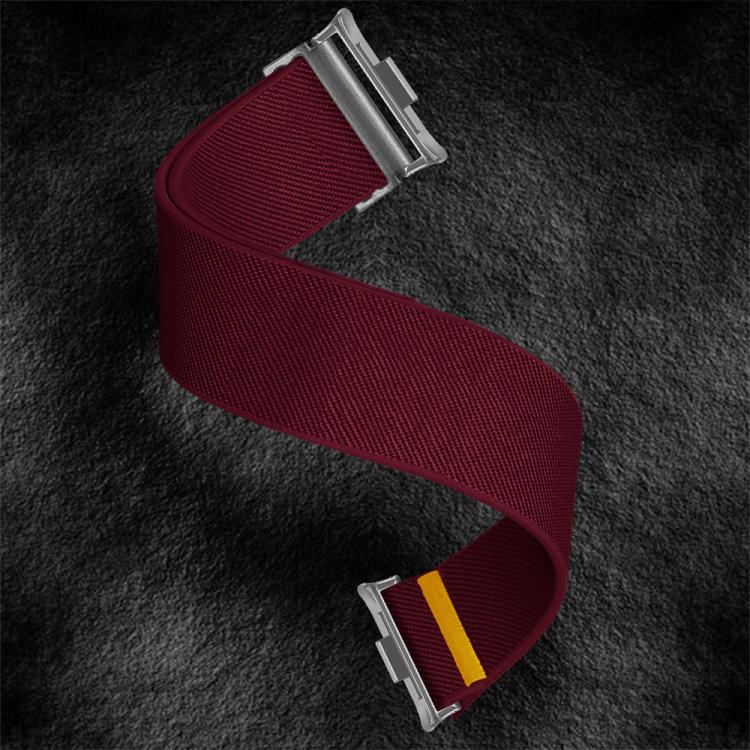 For Xiaomi Smart Band 9 Pro / Redmi Watch 5 Adjustable Single Loop Elastic Nylon Watch Band(Wine Red) - free shipping - PMC TechLife - Order now!