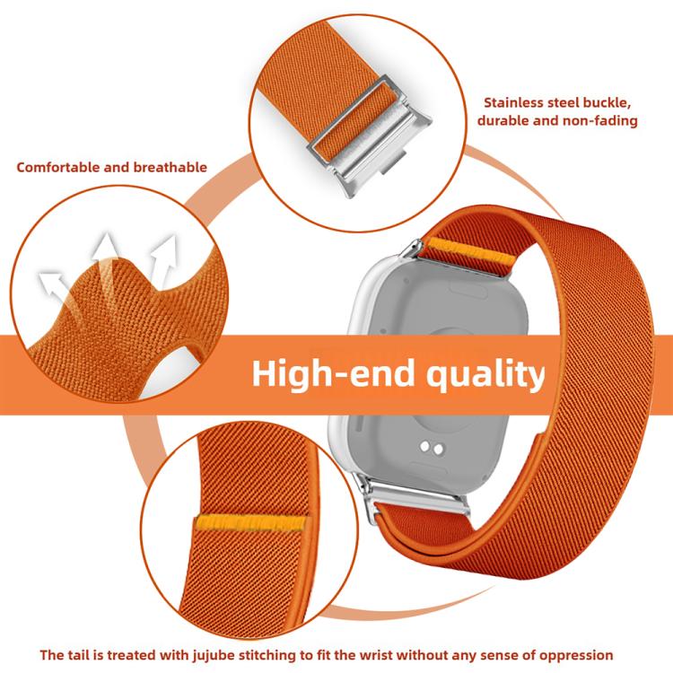 For Xiaomi Smart Band 9 Pro / Redmi Watch 5 Adjustable Single Loop Elastic Nylon Watch Band(Leopard Print) - free shipping - PMC TechLife - Order now!