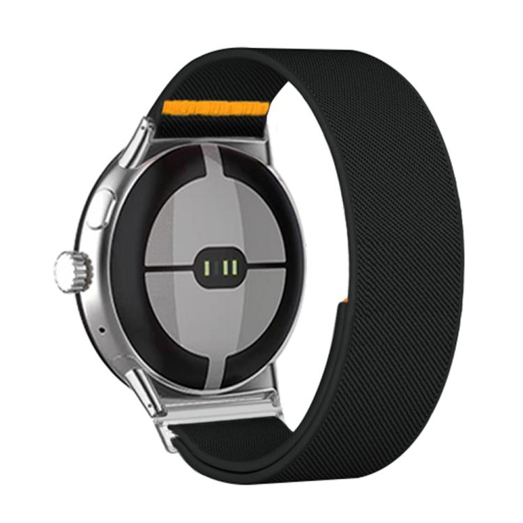 For Google Pixel Watch 3 45mm Adjustable Single Loop Elastic Nylon Watch Band(Black) - free shipping - PMC TechLife - Order now!