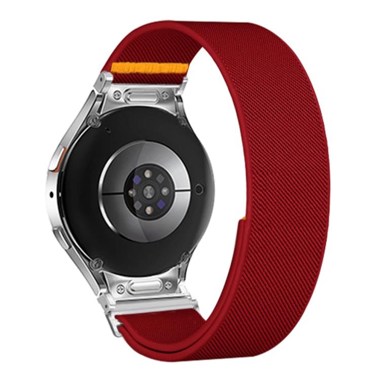For Samsung Galaxy Watch FE / 7 / 6 / 5 / 4 Adjustable Single Loop Elastic Nylon Watch Band(Red) - free shipping - PMC TechLife - Order now!