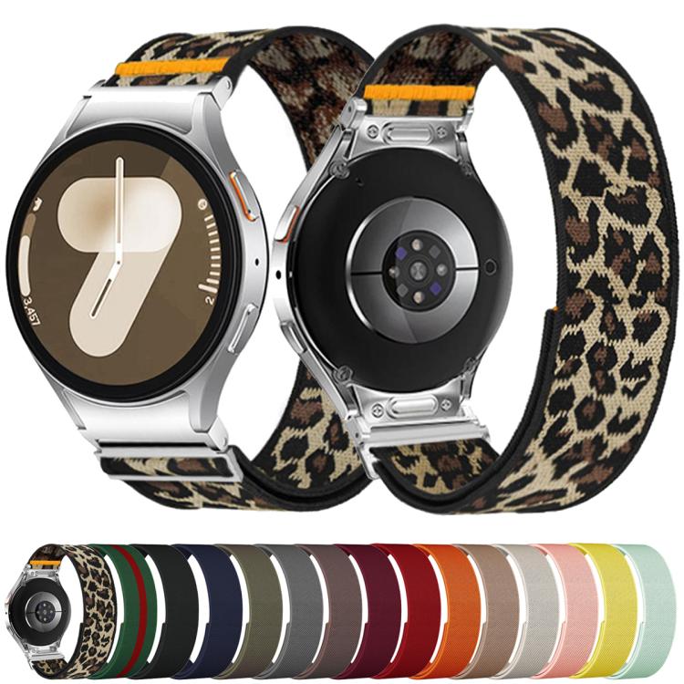 For Samsung Galaxy Watch FE / 7 / 6 / 5 / 4 Adjustable Single Loop Elastic Nylon Watch Band(Green Red) - free shipping - PMC TechLife - Order now!