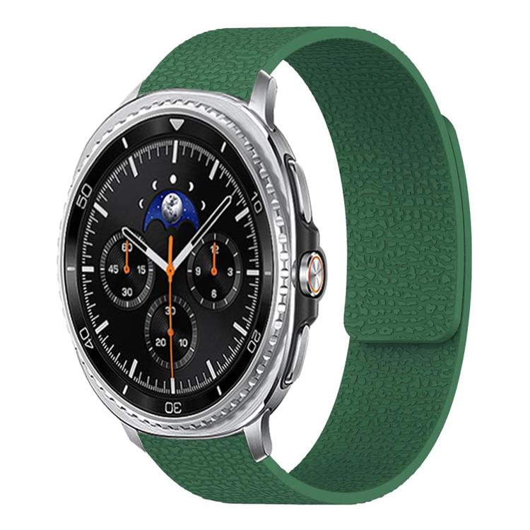 For Samsung Galaxy Watch8 / 8 Classic Lychee Texture Soft Magnetic Silicone Watch Band(Green) - free shipping - PMC TechLife - Order now!