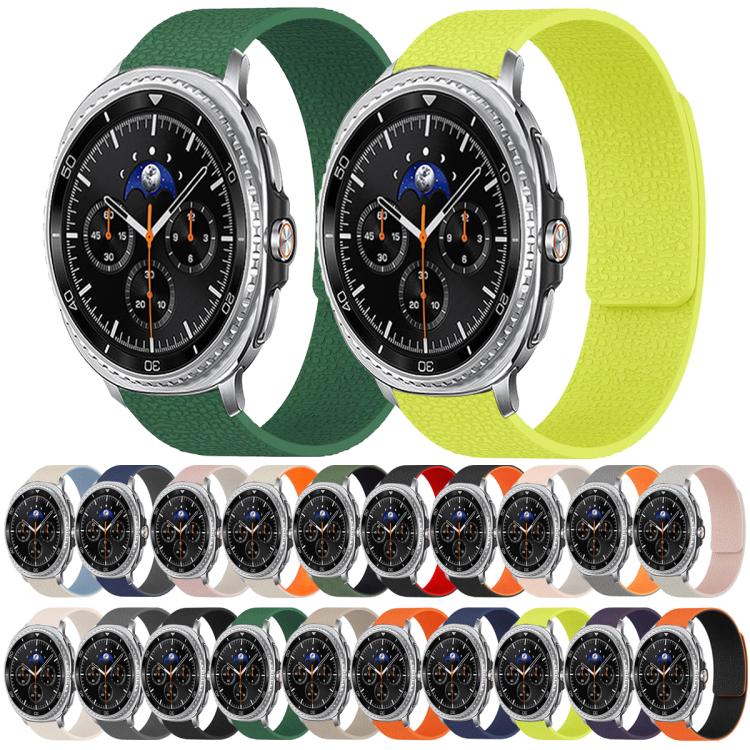 For Samsung Galaxy Watch8 / 8 Classic Lychee Texture Soft Magnetic Silicone Watch Band(Black) - free shipping - PMC TechLife - Order now!