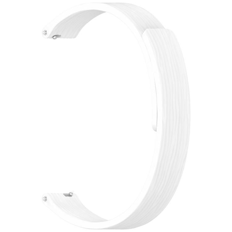 12mm Striped Soft Magnetic Silicone Watch Band(White) - free shipping - PMC TechLife - Order now!