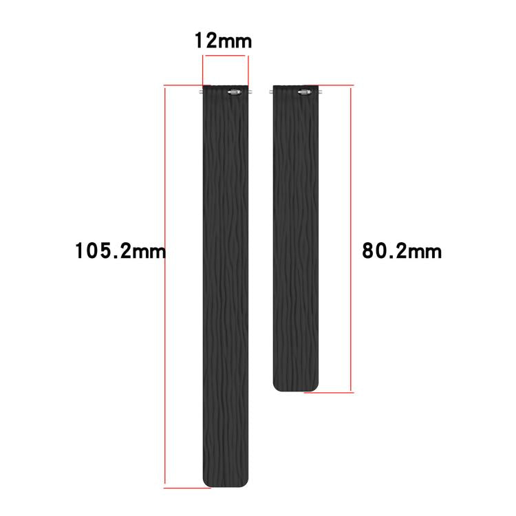 12mm Striped Soft Magnetic Silicone Watch Band(Black) - free shipping - PMC TechLife - Order now!