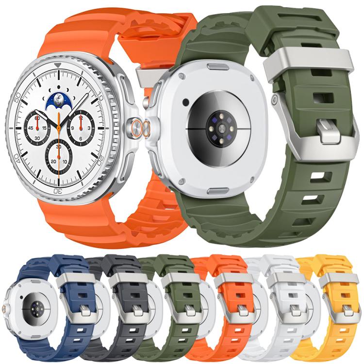 For Samsung Galaxy Watch8 / Watch8 Classic Silver Buckle Silicone Watch Band(Blue) - free shipping - PMC TechLife - Order now!