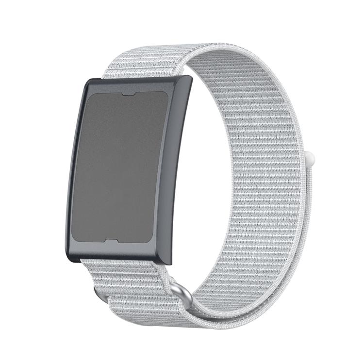 For Amazfit Helio Strap Metal Ring Two Sections Nylon Hook and Loop Fastener Watch Band(Sea Shell) - free shipping - PMC TechLife - Order now!