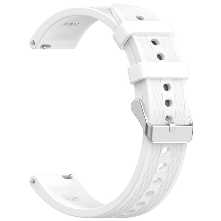 For OnePlus Watch 3 43mm Rhombic Texture Groove Silicone Watch Band(White) - free shipping - PMC TechLife - Order now!