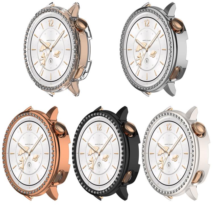 For OnePlus Watch 3 43mm Single Row Diamond Half Coverage Hollow PC Watch Protective Cover(Silver) - free shipping - PMC TechLife - Order now!
