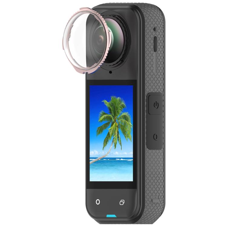 For Insta360 X5 Rotating Optical Tempered Glass Lens Guard Protective Cover(Pink) - free shipping - PMC TechLife - Order now!