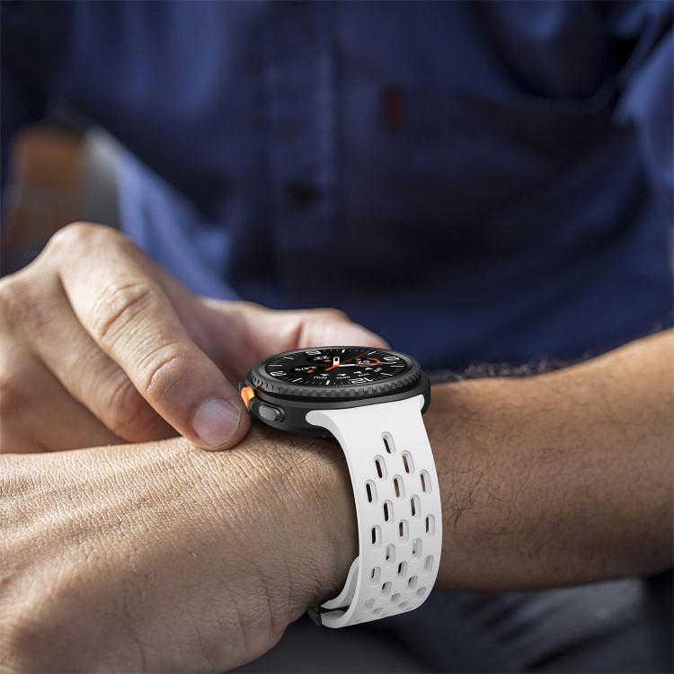 For Samsung Galaxy Watch8 / Watch8 Classic Mesh Magnetic Silicone Watch Band(White) - free shipping - PMC TechLife - Order now!