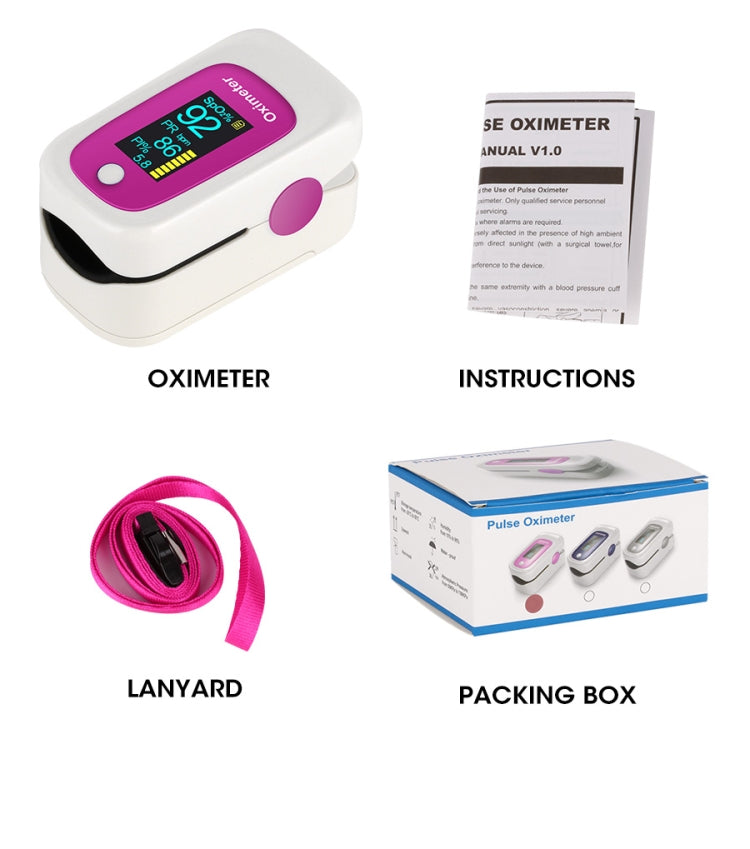 M160 Finger Pulse Oximeter(Rose Red) - free shipping - PMC TechLife - Order now!