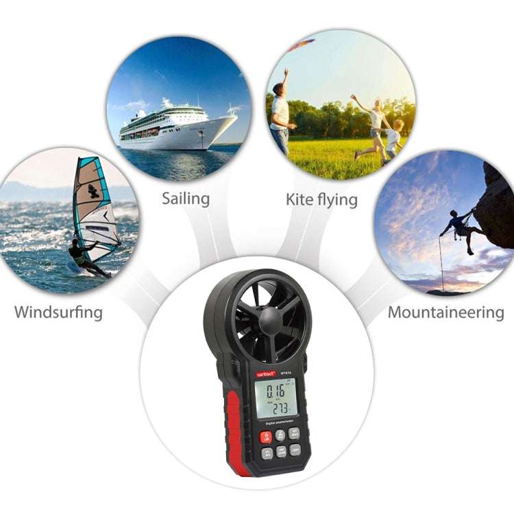 WINTACT WT87A Portable Anemometer Thermometer Wind Speed Gauge Meter - free shipping - PMC Jewellery - Order now!