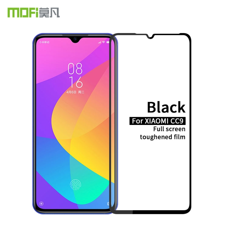 MOFI 9H 2.5D Full Screen Tempered Glass Film for Xiaomi Mi CC9(Black) -  by MOFI | Online Shopping South Africa | PMC Jewellery