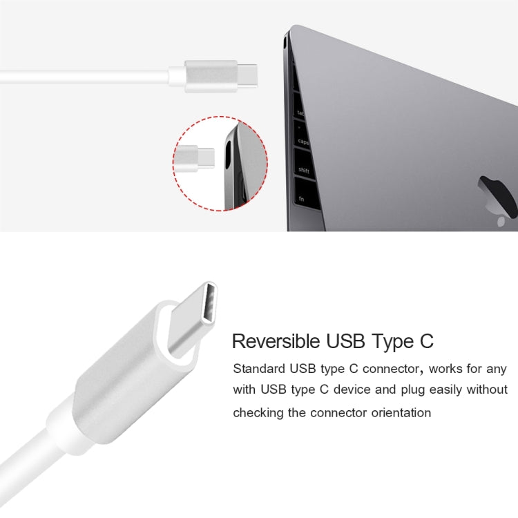 USB Type C to VGA 3-in-1 Hub Adapter supports USB Type C tablets and laptops for Macbook Pro / Google ChromeBook(Silver) - Cable & Adapters by PMC Jewellery | Online Shopping South Africa | PMC Jewellery