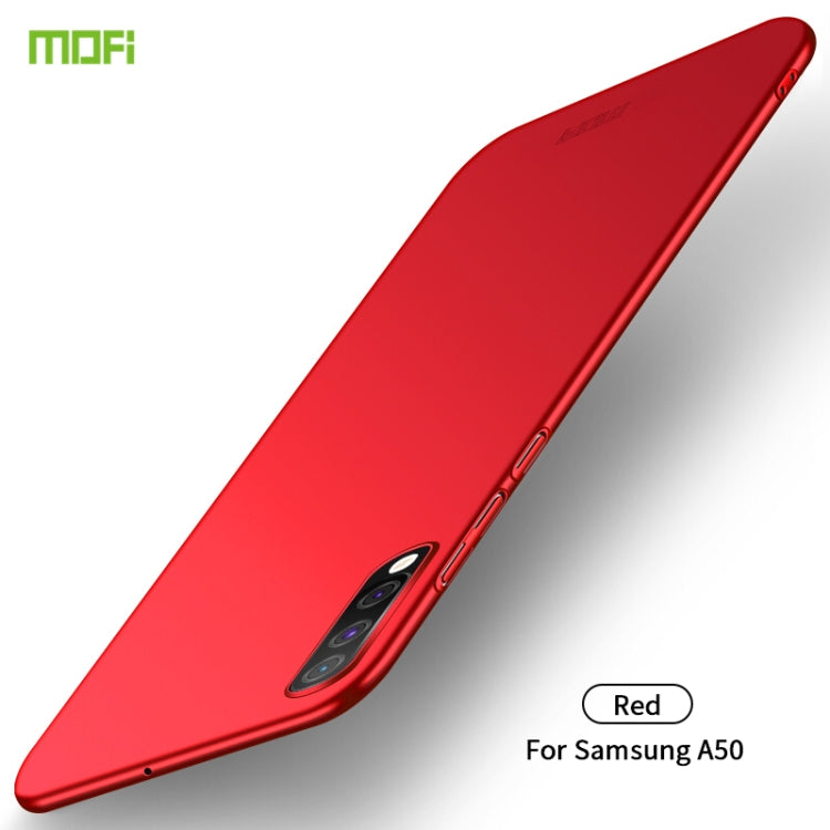 For Galaxy A50 MOFI Frosted PC Ultra-thin Hard Case(Red) - Galaxy Phone Cases by MOFI | Online Shopping South Africa | PMC Jewellery