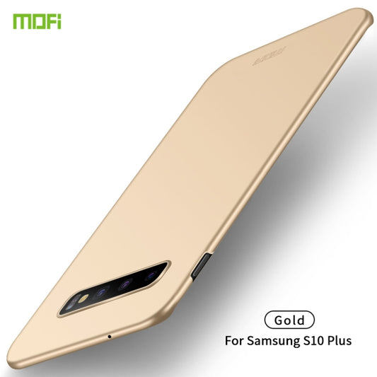 For Galaxy S10+ MOFI Frosted PC Ultra-thin Hard Case(Gold) - Galaxy Phone Cases by MOFI | Online Shopping South Africa | PMC Jewellery