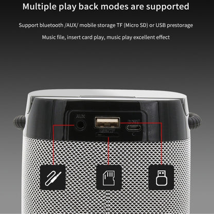 NBY 6650 Portable Multi-function Bluetooth Speaker 3D Surround Stereo Sound, Support Wireless Charging(Gray) - Desktop Speaker by NBY | Online Shopping South Africa | PMC Jewellery | Buy Now Pay Later Mobicred