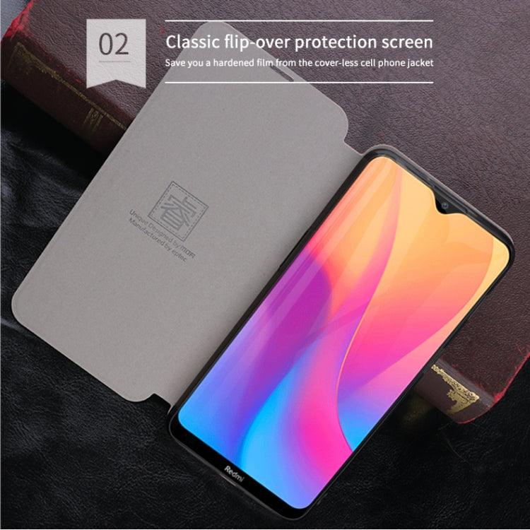 For Xiaomi RedMi 8A MOFI Rui Series Classical Leather Flip Leather Case With Bracket Embedded Steel Plate All-inclusive(Black) - Xiaomi Cases by MOFI | Online Shopping South Africa | PMC Jewellery