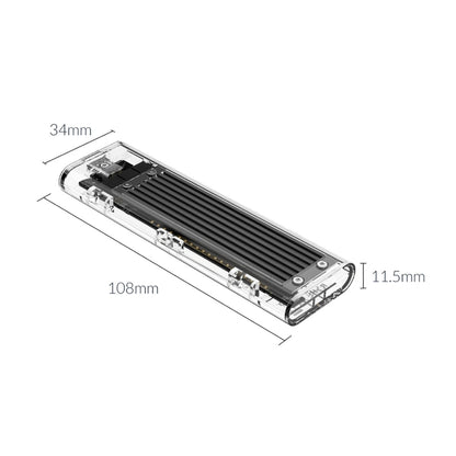 ORICO TCM2F-C3 NGFF M.2 Hard Drive Enclosure,Tool Free Type-C Interface Transparent Hard Disk Box - HDD Enclosure by ORICO | Online Shopping South Africa | PMC Jewellery | Buy Now Pay Later Mobicred