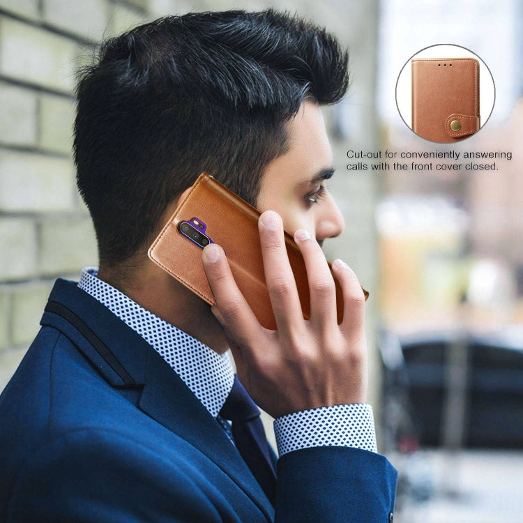 For OPPO A5 2020 / A9 2020 Retro Solid Color Leather Buckle Phone Case with Lanyard & Photo Frame & Card Slot & Wallet & Stand Function(Red) - free shipping - PMC TechLife - Order now!