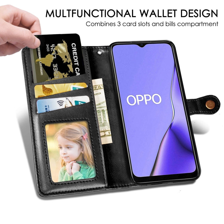 For OPPO A5 2020 / A9 2020 Retro Solid Color Leather Buckle Phone Case with Lanyard & Photo Frame & Card Slot & Wallet & Stand Function(Red) - free shipping - PMC TechLife - Order now!