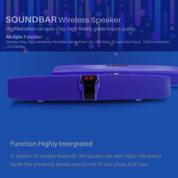 New Rixing NR7017 TWS Portable 10W Stereo Surround Soundbar Bluetooth Speaker with Microphone(Black) - free shipping - PMC Jewellery - Order now!