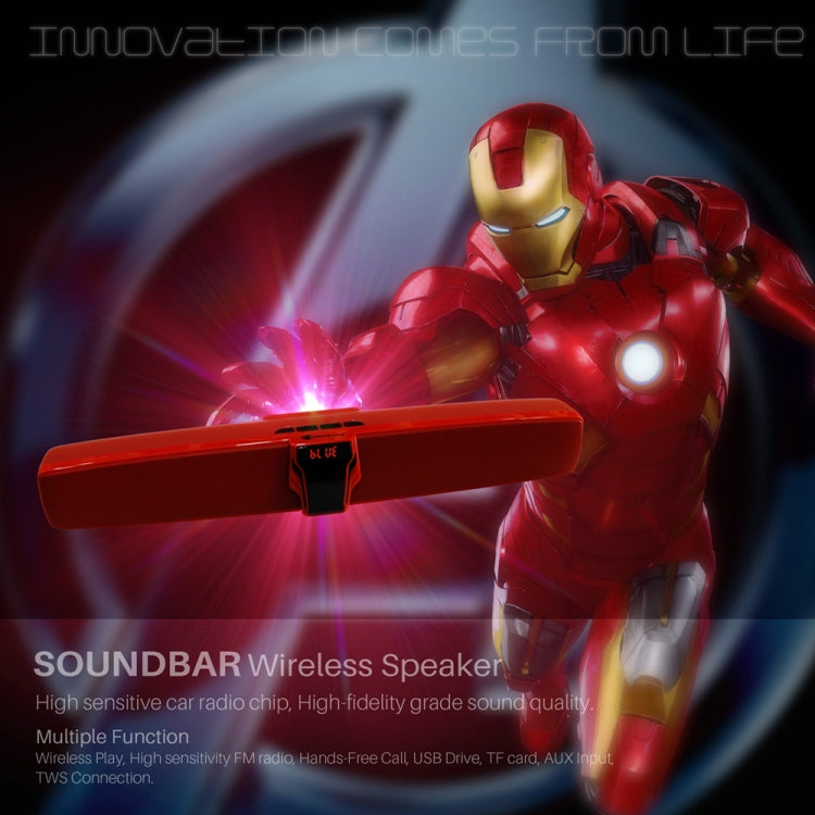 New Rixing NR7017 TWS Portable 10W Stereo Surround Soundbar Bluetooth Speaker with Microphone(Red) - free shipping - PMC Jewellery - Order now!