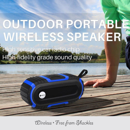 New Rixing NR5016 Wireless Portable Bluetooth Speaker Stereo Sound 10W System Music Subwoofer Column, Support TF Card, FM(Blue) - Desktop Speaker by NewRixing | Online Shopping South Africa | PMC Jewellery | Buy Now Pay Later Mobicred