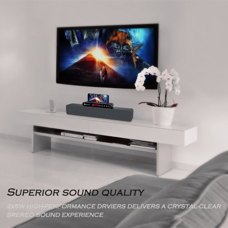 Newrixing NR-5017 LED Bluetooth Portable Speaker TWS Connection Loudspeaker Sound System 10W Stereo Surround Speaker(Black) - free shipping - PMC Jewellery - Order now!