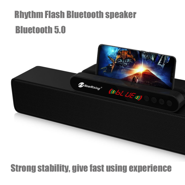 Newrixing NR-5017 LED Bluetooth Portable Speaker TWS Connection Loudspeaker Sound System 10W Stereo Surround Speaker(Black) - Desktop Speaker by NewRixing | Online Shopping South Africa | PMC Jewellery | Buy Now Pay Later Mobicred