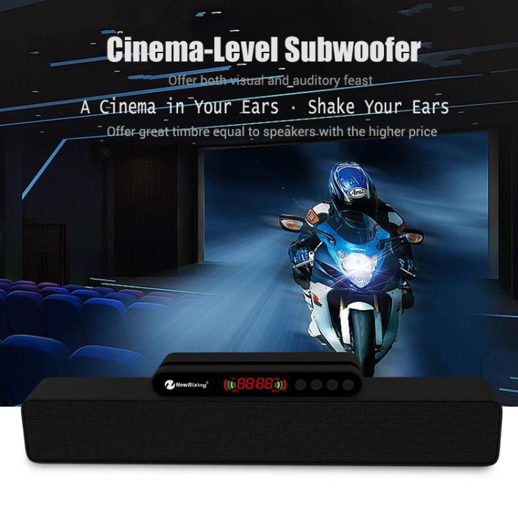 Newrixing NR-5017 LED Bluetooth Portable Speaker TWS Connection Loudspeaker Sound System 10W Stereo Surround Speaker(Black) - free shipping - PMC Jewellery - Order now!