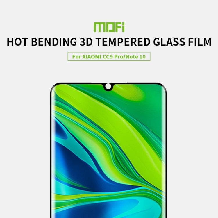 For Xiaomi CC9 Pro / Xiaomi Note10 MOFI 9H 3D Explosion Proof Thermal Bending Full Screen Covered With Tempered Glass Film(Black) -  by MOFI | Online Shopping South Africa | PMC Jewellery