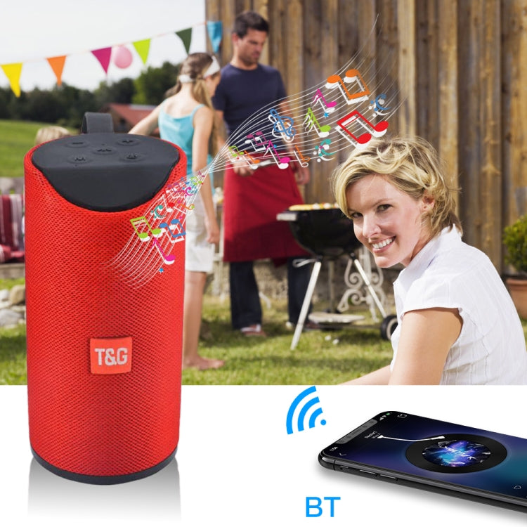 T&G TG113 Portable Bluetooth Speakers Waterproof Stereo Outdoor Loudspeaker MP3 Bass Sound Box with FM Radio(Blue) - Desktop Speaker by T&G | Online Shopping South Africa | PMC Jewellery | Buy Now Pay Later Mobicred