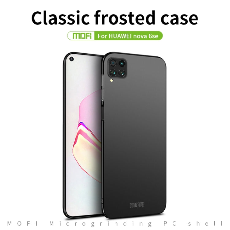 For Huawei Nova 6 SE MOFI Frosted PC Ultra-thin Hard Case(Black) - Huawei Cases by MOFI | Online Shopping South Africa | PMC Jewellery