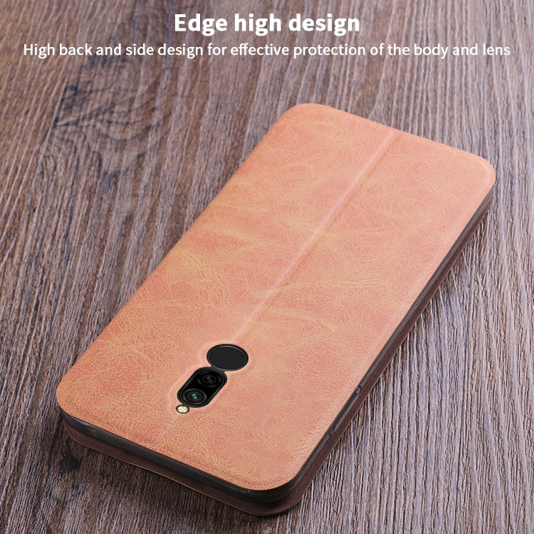 For Xiaomi RedMi 8 MOFI Crazy Horse Texture Horizontal Flip Protective Leather Case(Brown) - Xiaomi Cases by MOFI | Online Shopping South Africa | PMC Jewellery