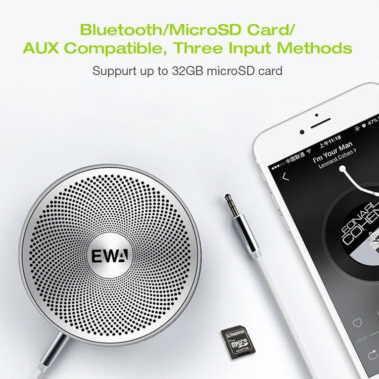 EWA A2 Pro Metal Speaker Outdoor Waterproof Bluetooth Sound Bass Speaker(Rose Gold) - Waterproof Speaker by EWA | Online Shopping South Africa | PMC Jewellery | Buy Now Pay Later Mobicred