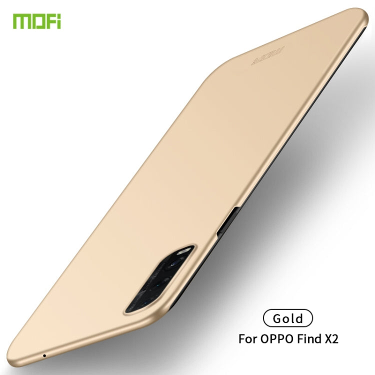 For OPPO Find X2 MOFI Frosted PC Ultra-thin Hard Case(Gold) - OPPO Cases by MOFI | Online Shopping South Africa | PMC Jewellery