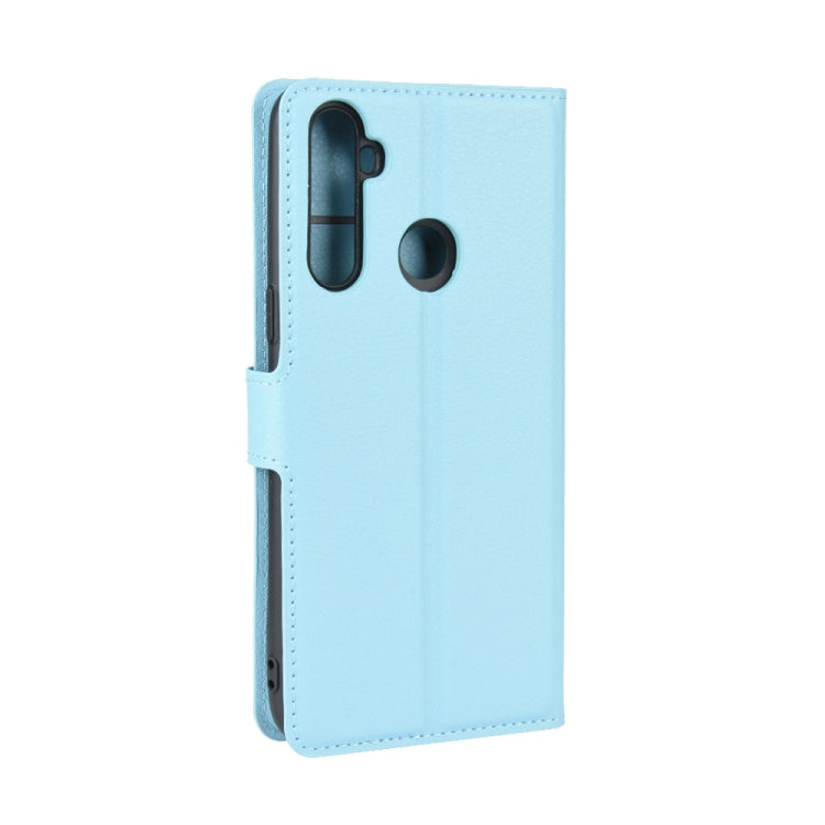 For OPPO Realme C3 (3 Cameras) Litchi Texture Horizontal Flip Protective Case with Holder & Card Slots & Wallet(Blue) - Realme Cases by PMC TechLife | Online Shopping South Africa | PMC TechLife | Buy Now Pay Later Mobicred